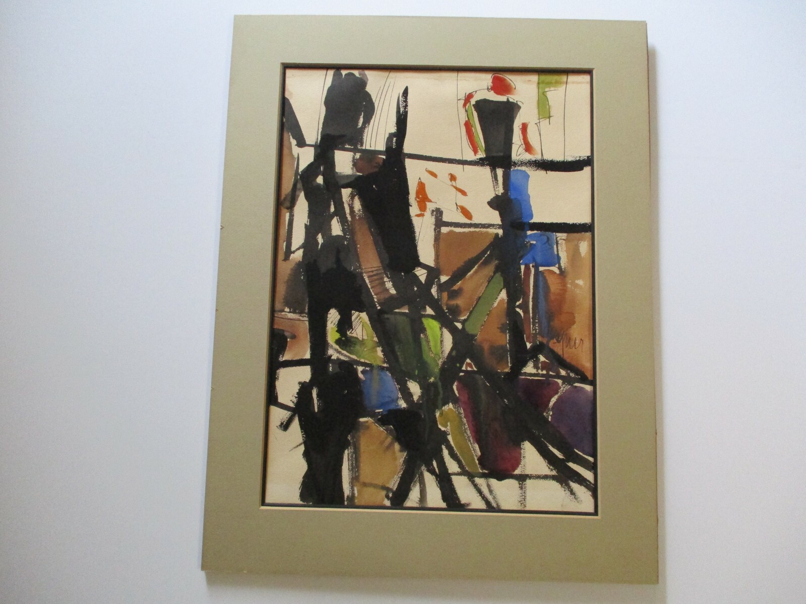VINTAGE ABSTRACT EXPRESSIONISM PAINTING MODERNISM 1970’S MYSTERY ARTIST SIGNED