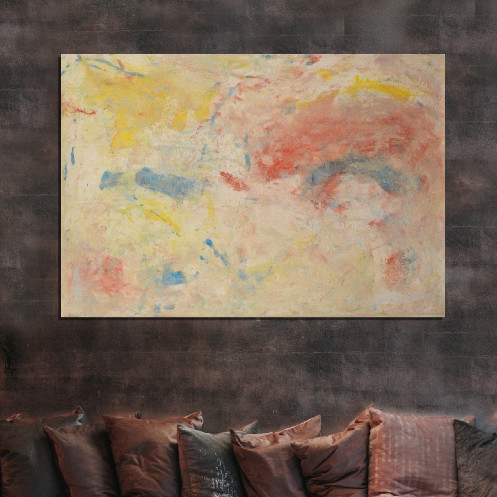64”X44” Mark Little original canvas ￼painting OOAC Acrylic,Abstract, Action XL