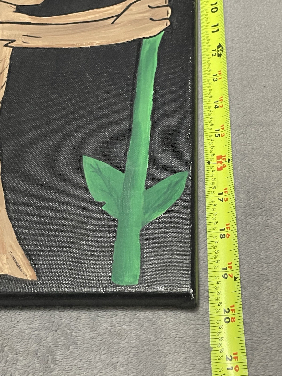 Original Hand Painted I Am Groot Acrylic Artwork Canvas 20 x 10 Marvel Art Decor