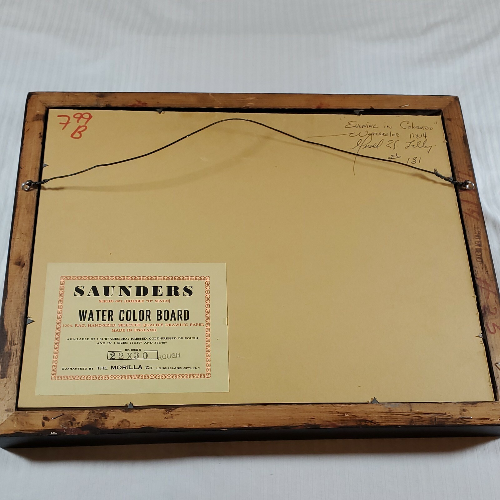 Professionally Framed Gerald V Lilly Water Color «Evening In Colorado» #131
