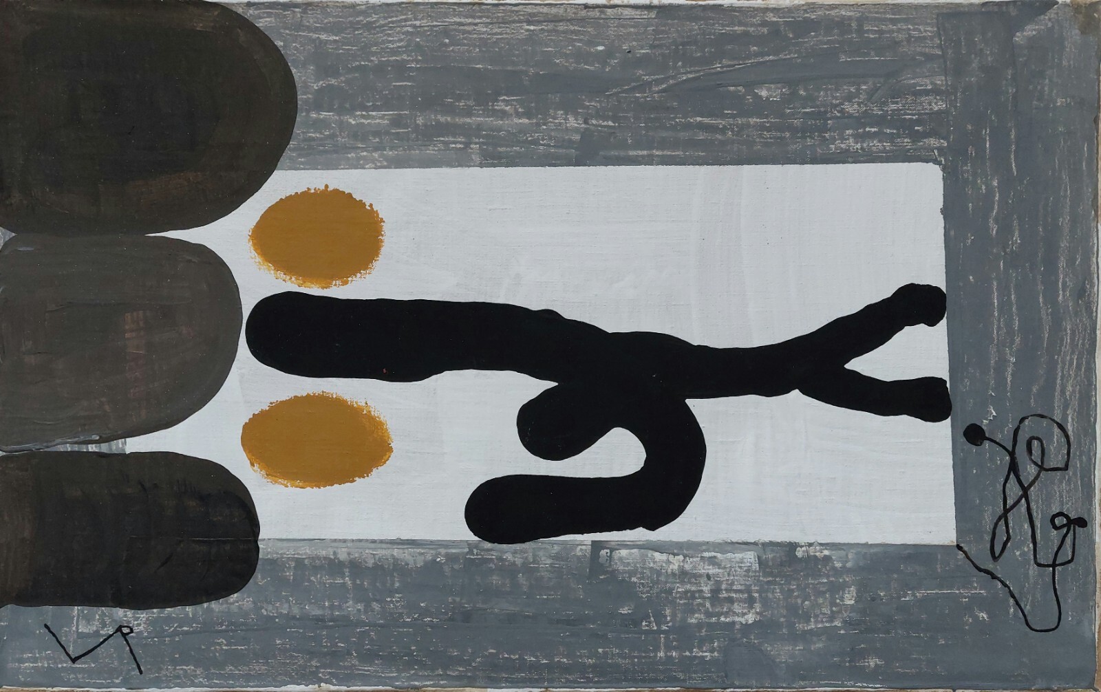 Victor Pasmore Signed British Abstract Oil Painting on Canvas – Modern Art