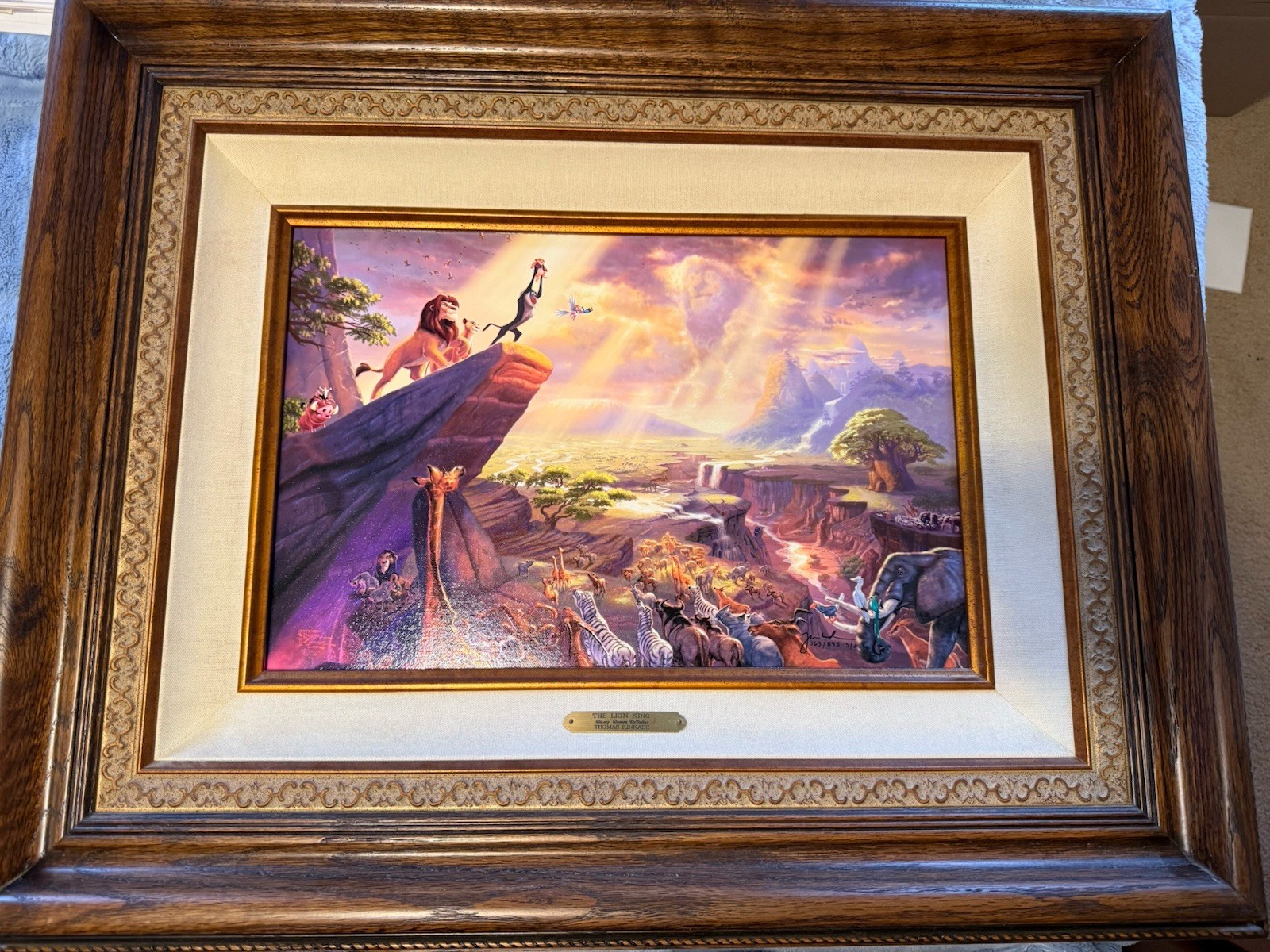 Thomas Kinkade «The Lion King» 12×18 S/N LE Disney Dreams Collection
