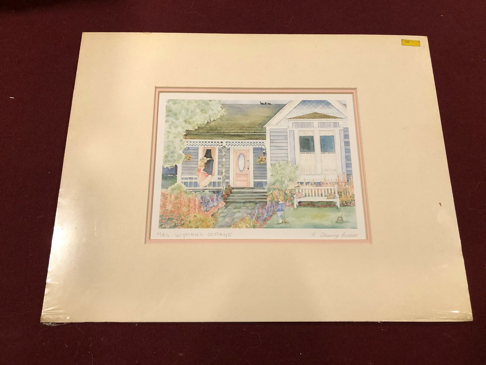 Matted Print by Helen Downing Hunter, No. 3805, Art Card Series
