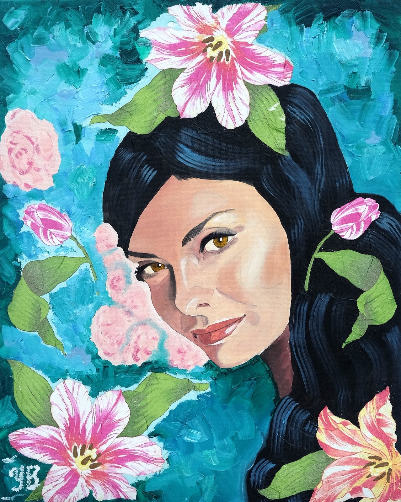 Art, Painting, «Brown Eyes» – Giclee on Canvas 20″x 16″ by Yelena Berzon