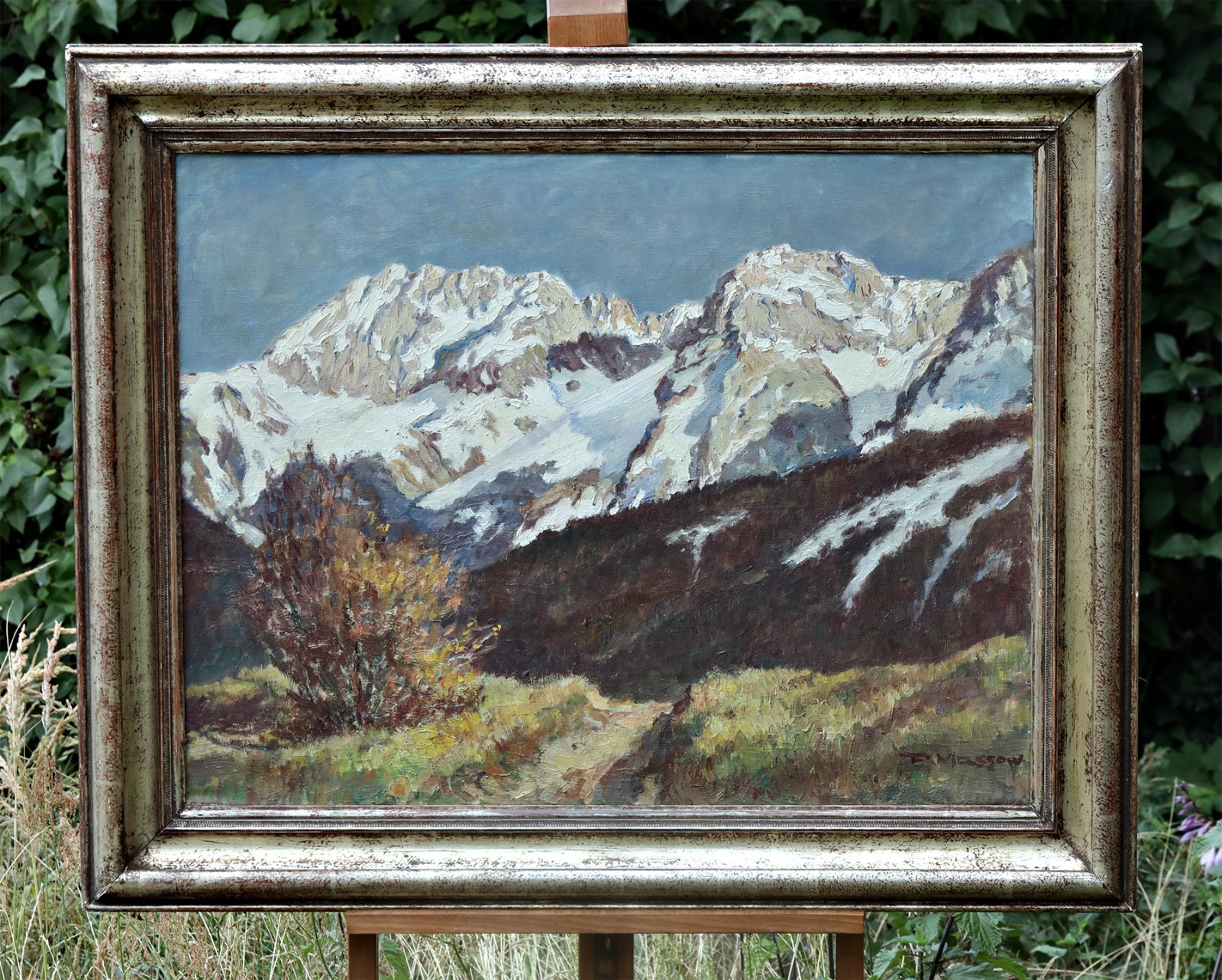 Paul Massow (1890–?) – Alpine Landscape – Oil On Canvas – Signed, With Frame