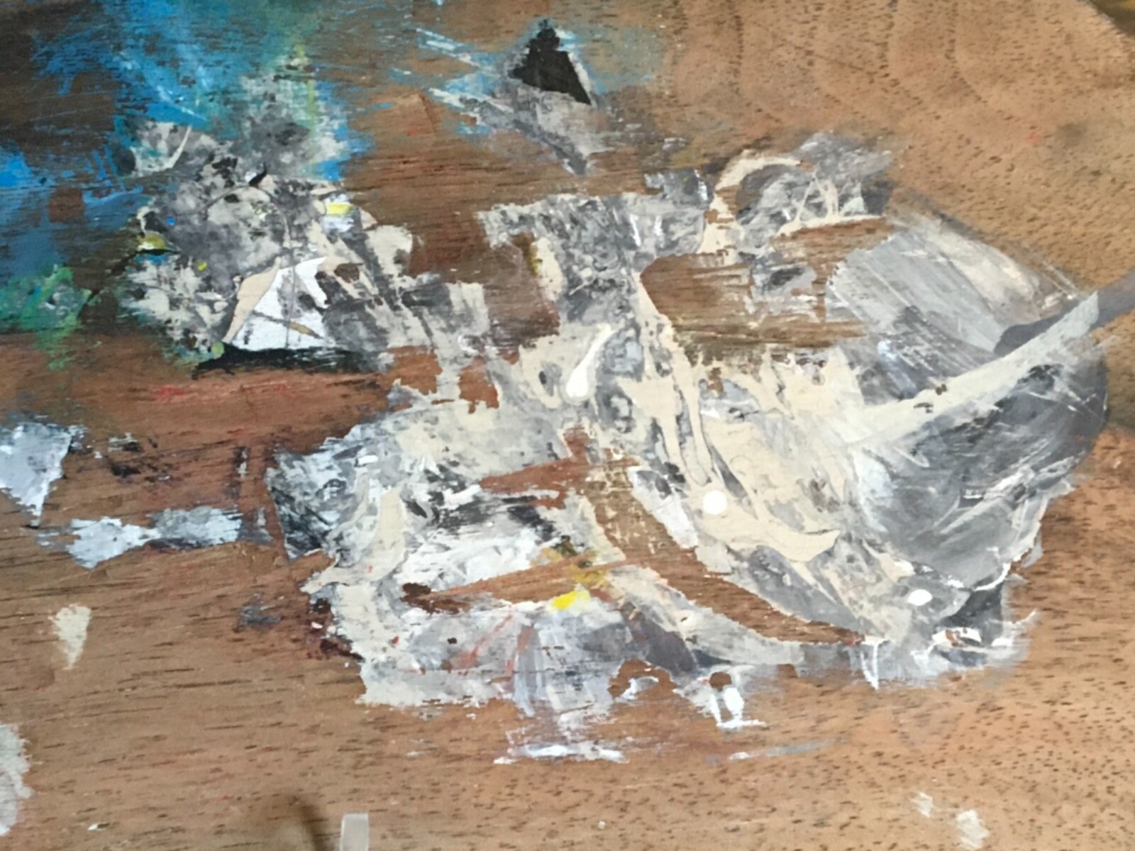 Original French Artists Painters Palette Paint on Both Sides Lyon France