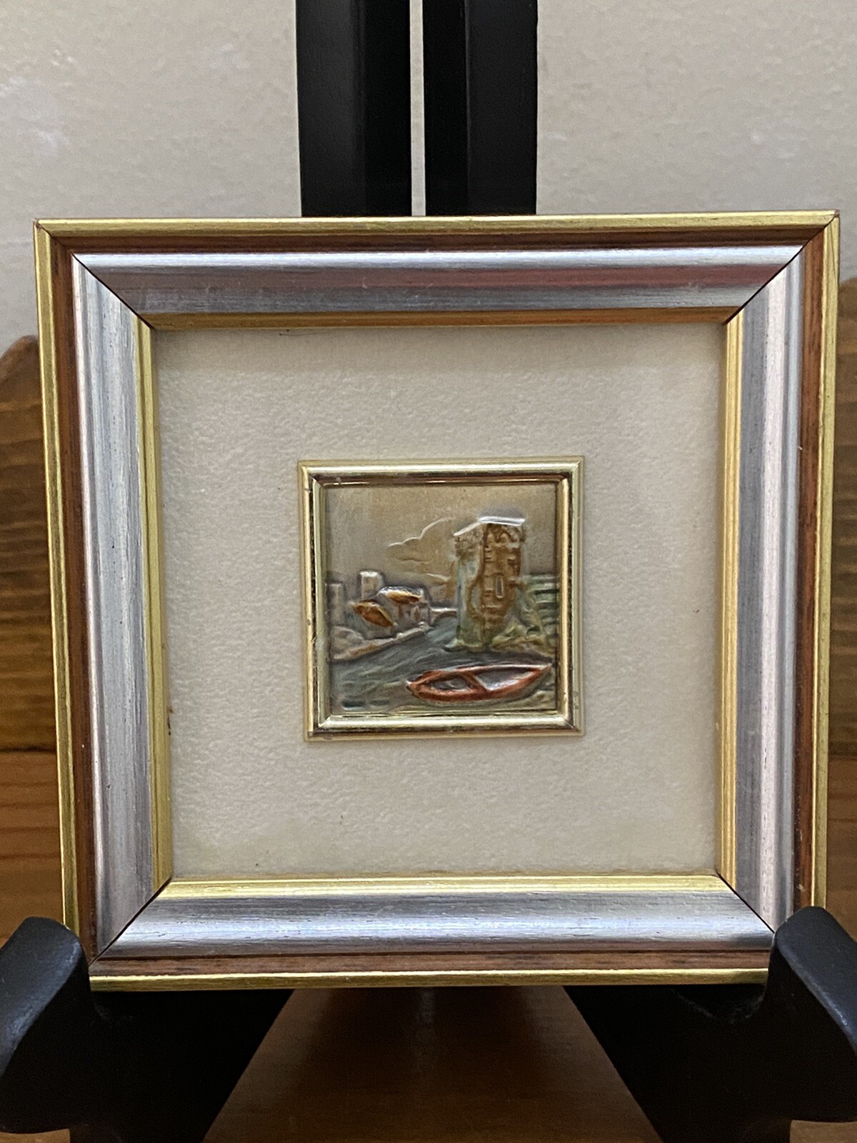 VTG Creazioni Artistiche Embossed Strling Silver Painting Hand Made In Italy 4.5