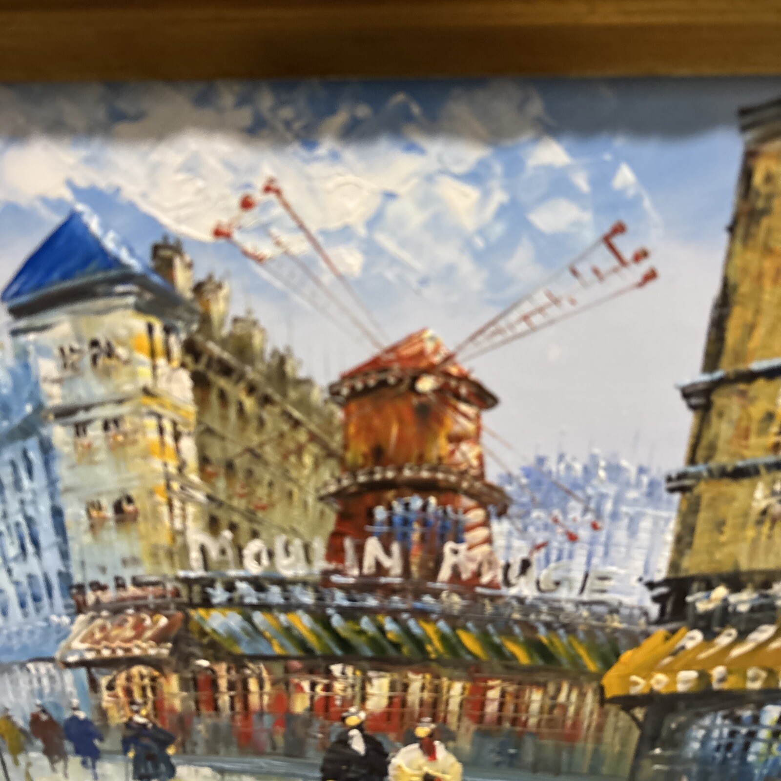 Caroline Burnett (1877-1950) Fine Art Oil Painting Moulin Rouge Paris 20×16