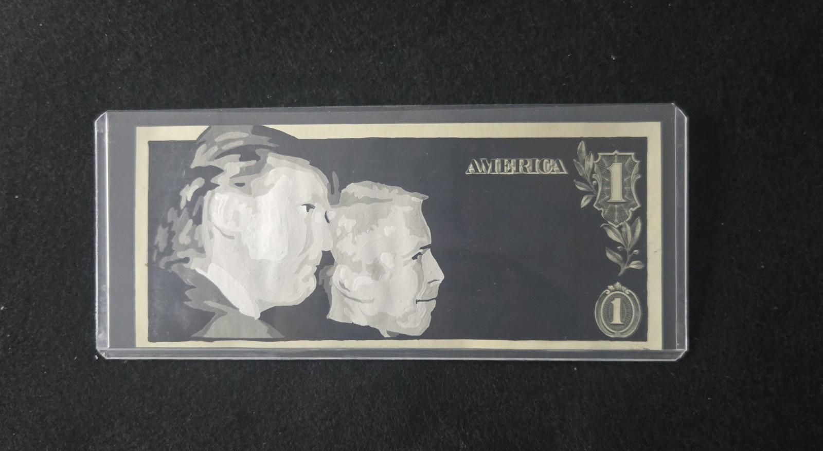 TRUMP. EPSTEIN. AMERICA. Hand Painted. New Bank Note. Real USD. COA
