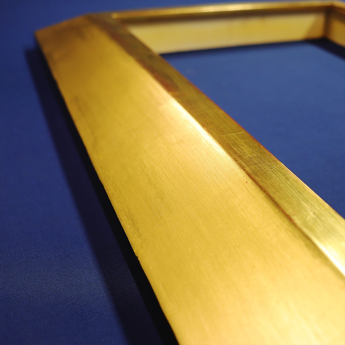 Contemporary Profile Picture Frame Gilded in 22K Gold Leaf By Frame Masters USA