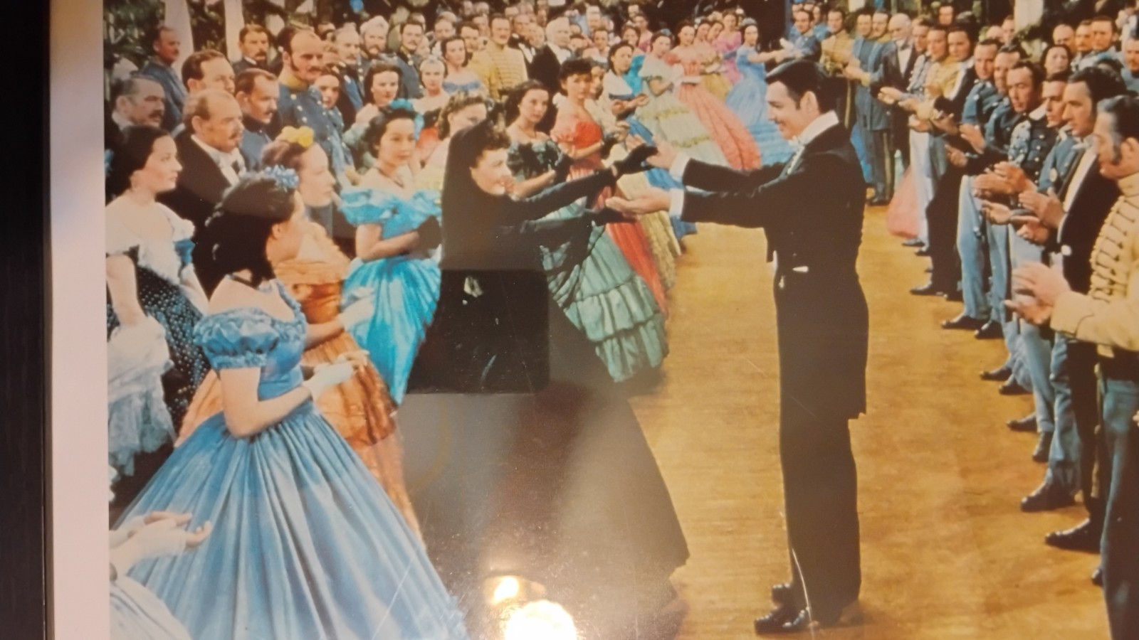 GONE WITH THE WIND FRAMED PHOTO POSTER SOUTHERN BALL RHETT AND SCARLETT DANCE