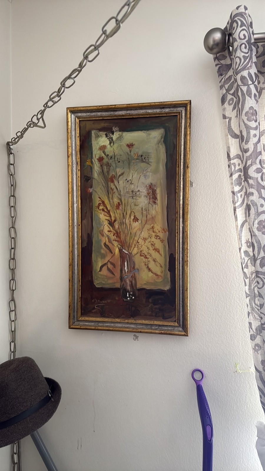 Vintage Impressionist Floral Oil Painting by G.B. Nunn