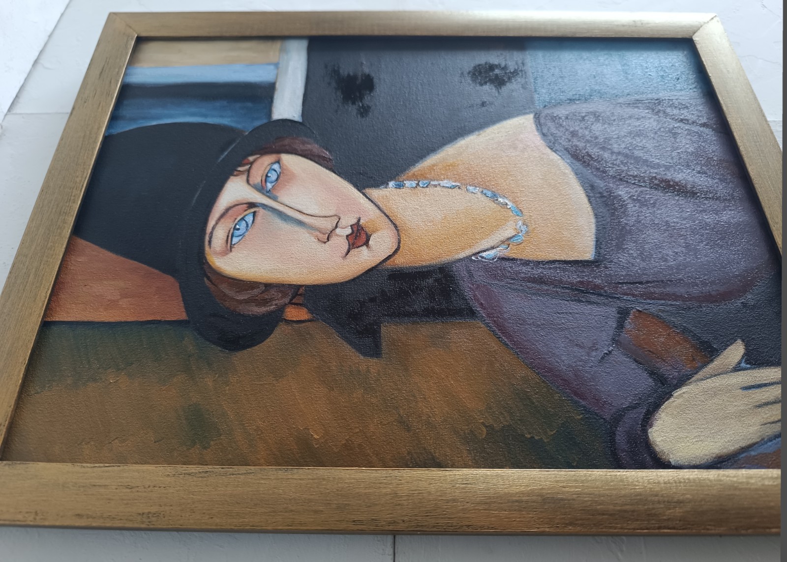 Jeanne Hebuterne Modigliani reproduction handmade oil painting 11.8×15.7 in