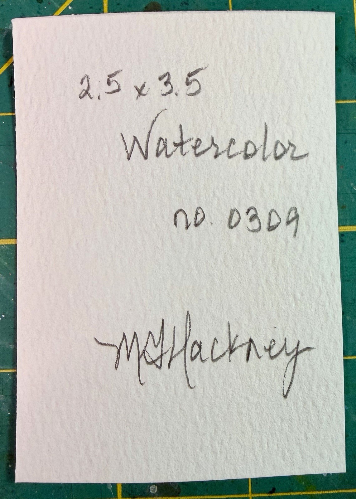 ACEO Painting by M. Hackney Landscape Watercolor, Signed Original, 2.5×3.5″
