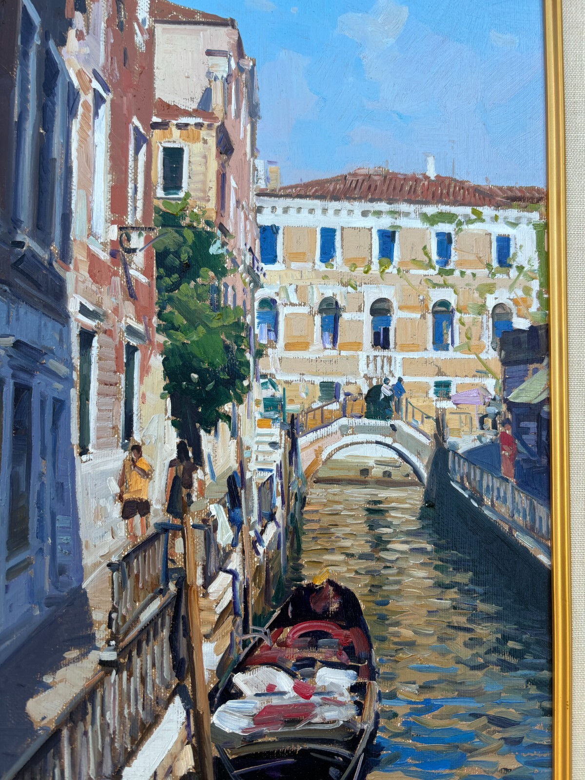 Venice Landscape Lagoon Listed Master painter Armando Romano Impressionist Art