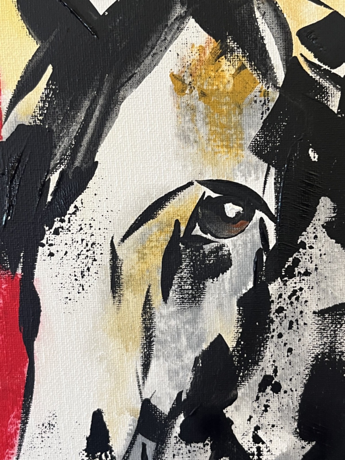 Atherton 11×14 Original Horse Abstract Acrylic Painting «3 Quarter Horse» signed