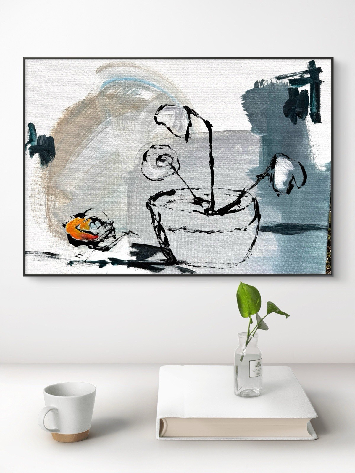 SAMATOWIC Original Abstract Flowers Neo-Expressionism 12×16 Signed Fine Art 554