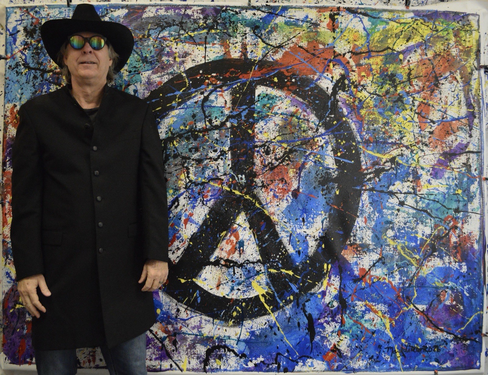 Jackson Pollock Style Giant Canvas Painting 84”X62” (7 Foot) Abstract Modern XL