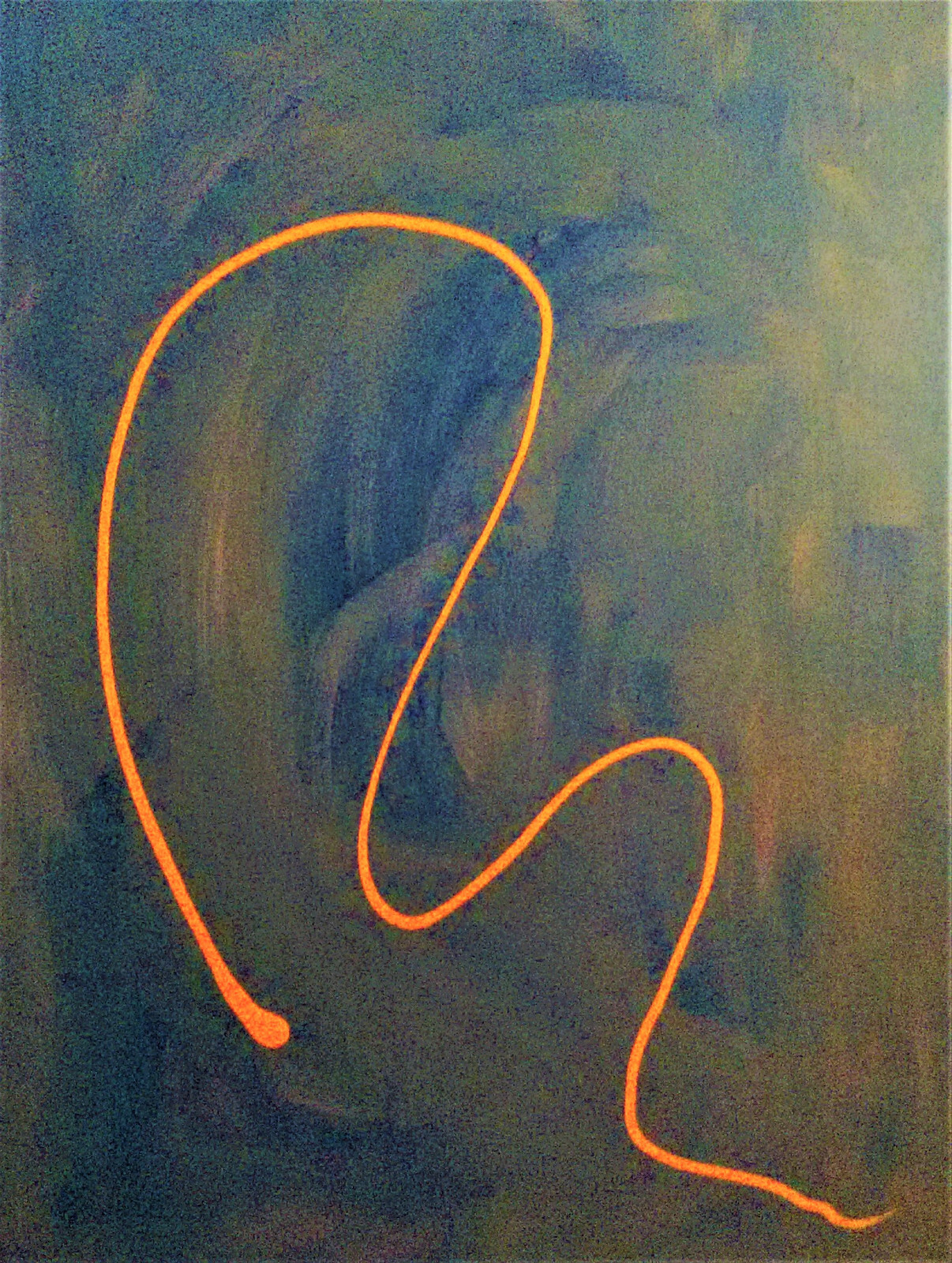 PAINTING,’SLITHER…!’, EXPRESSIVE COMPOSITION, CANVAS, FREE SHIPPING!