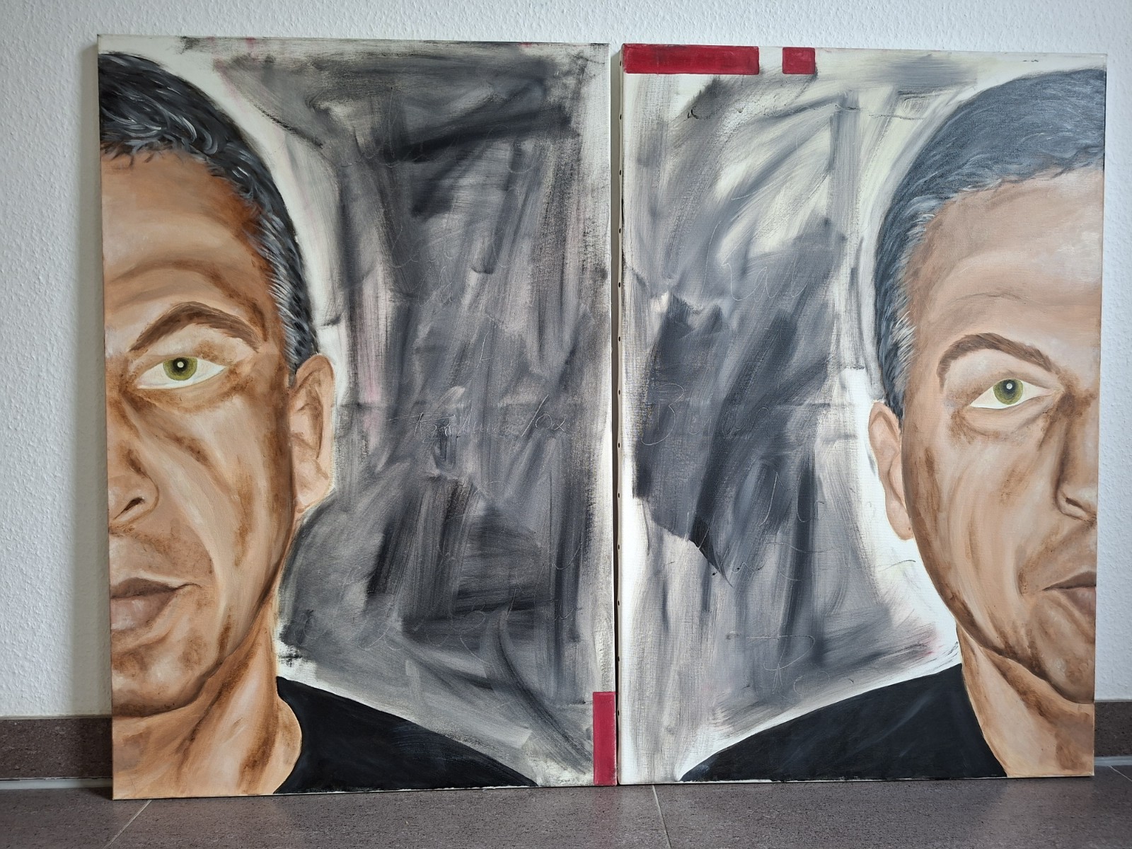 Oil Painting Abstract Expressionism Original Artwork On Canvas Portrait Face