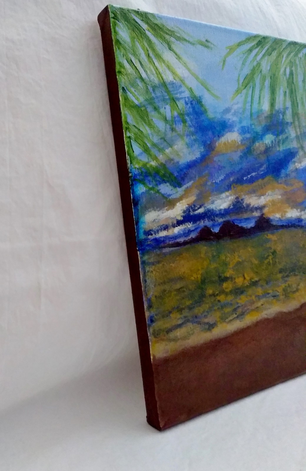 «Hawaiian Sunrise» US 2000-Now Artist Signed Orig Acrylic 8″ x 10″ Painting