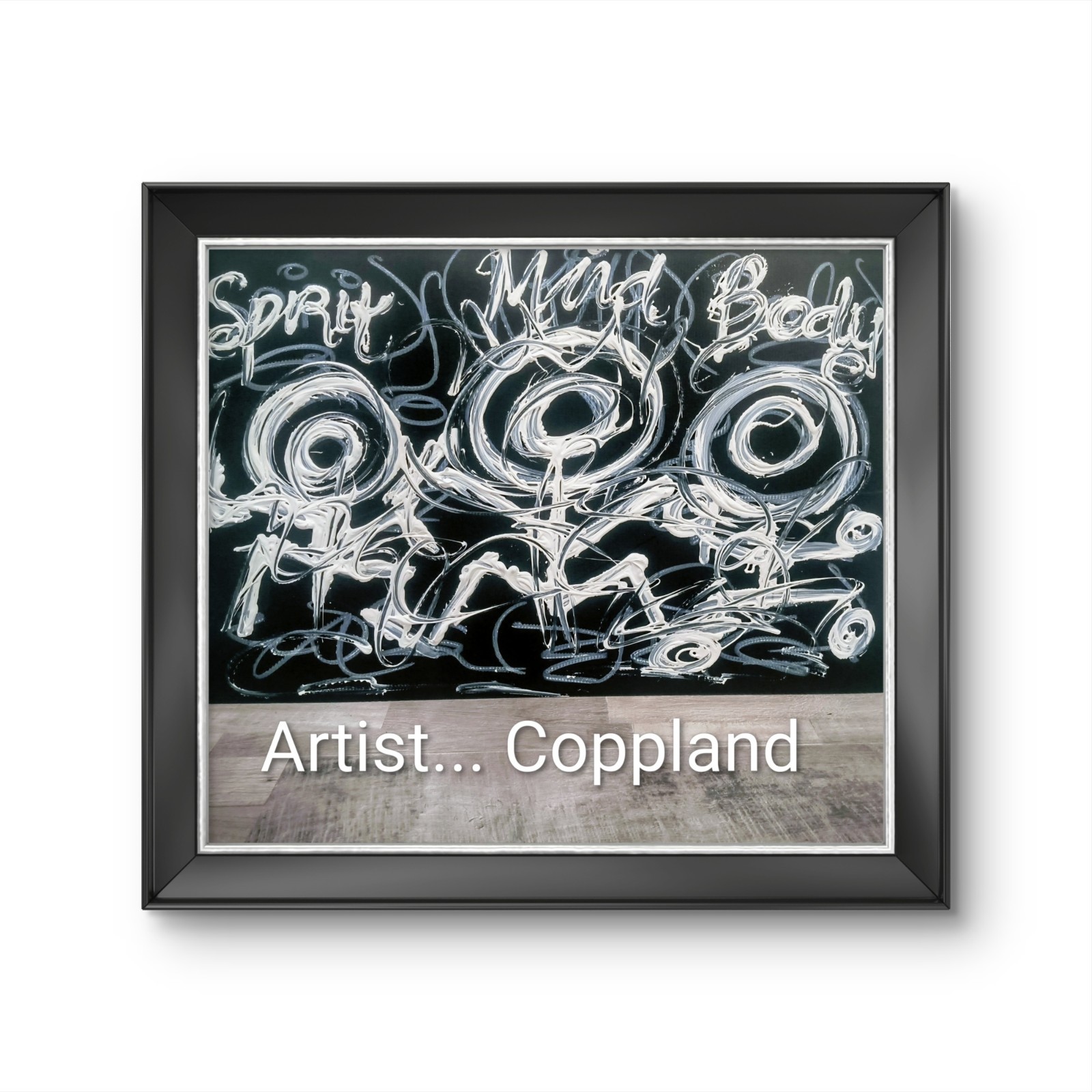 Trey Coppland, Mind Body Spirit Abstract Acrylic, Cardboard, 20×30 in, 2026, Si…