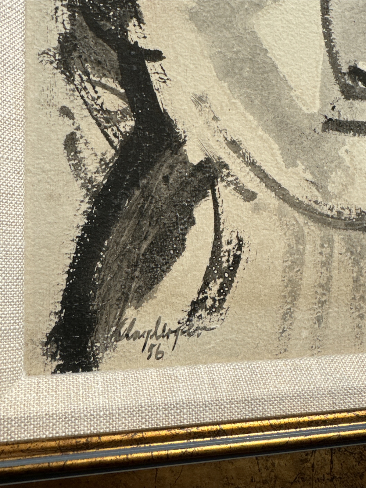 MID CENTURY PAINTING DEVIL SERIES LISTED SAMUEL CLAYBERGER MODERNISM 1950’S OIL