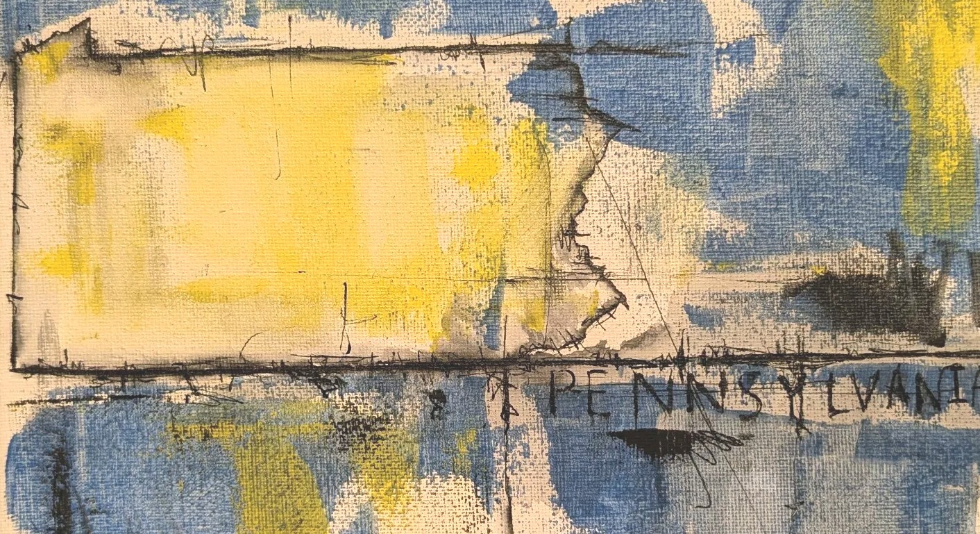 Original Abstract Minimal Textured Painting By K.A.Davis » Pennsylvania «