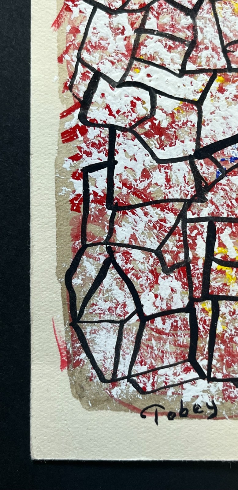 Mark Tobey «Abstract Composition» Original Painting, Tempera on Paper. Post War