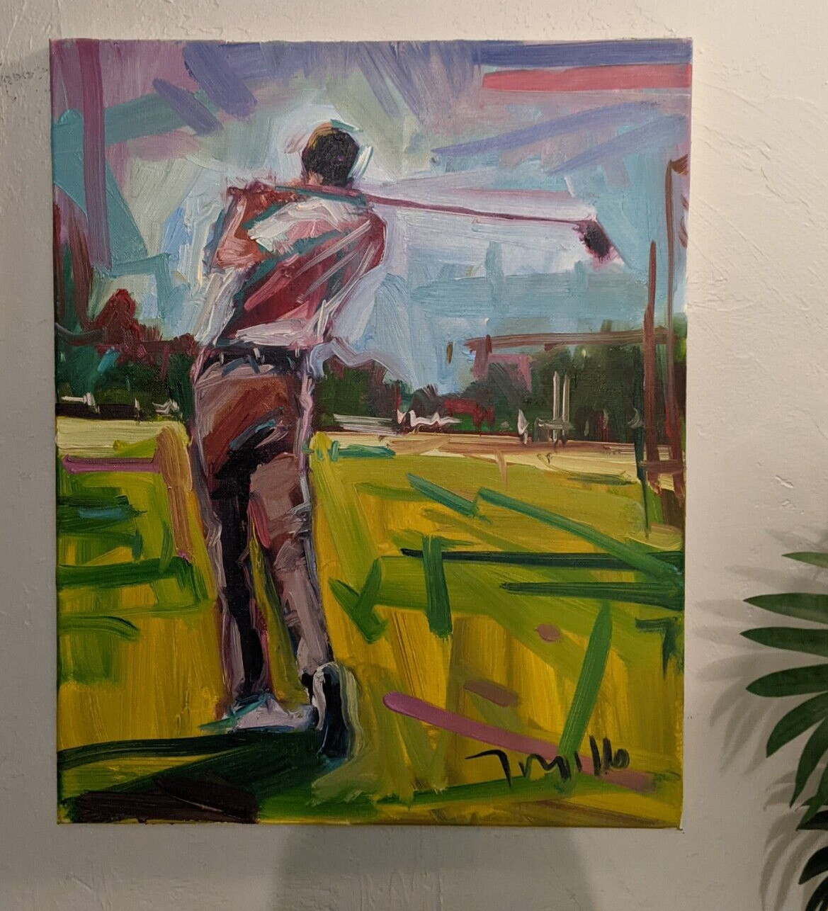 * ~ * S A L E *~* FABULOUS !!! 16X20 GOLF GOLFER MAN «THE SWING» JOSE TRUJILLO