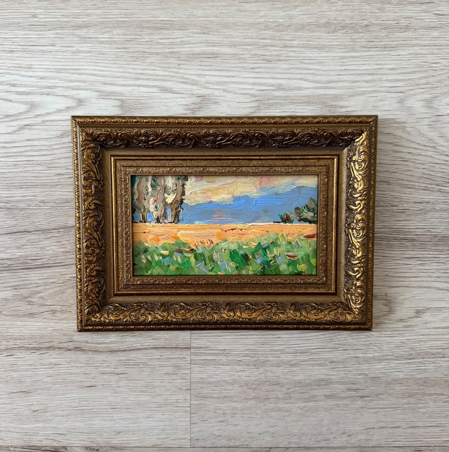 Impressionist oil painting original framed