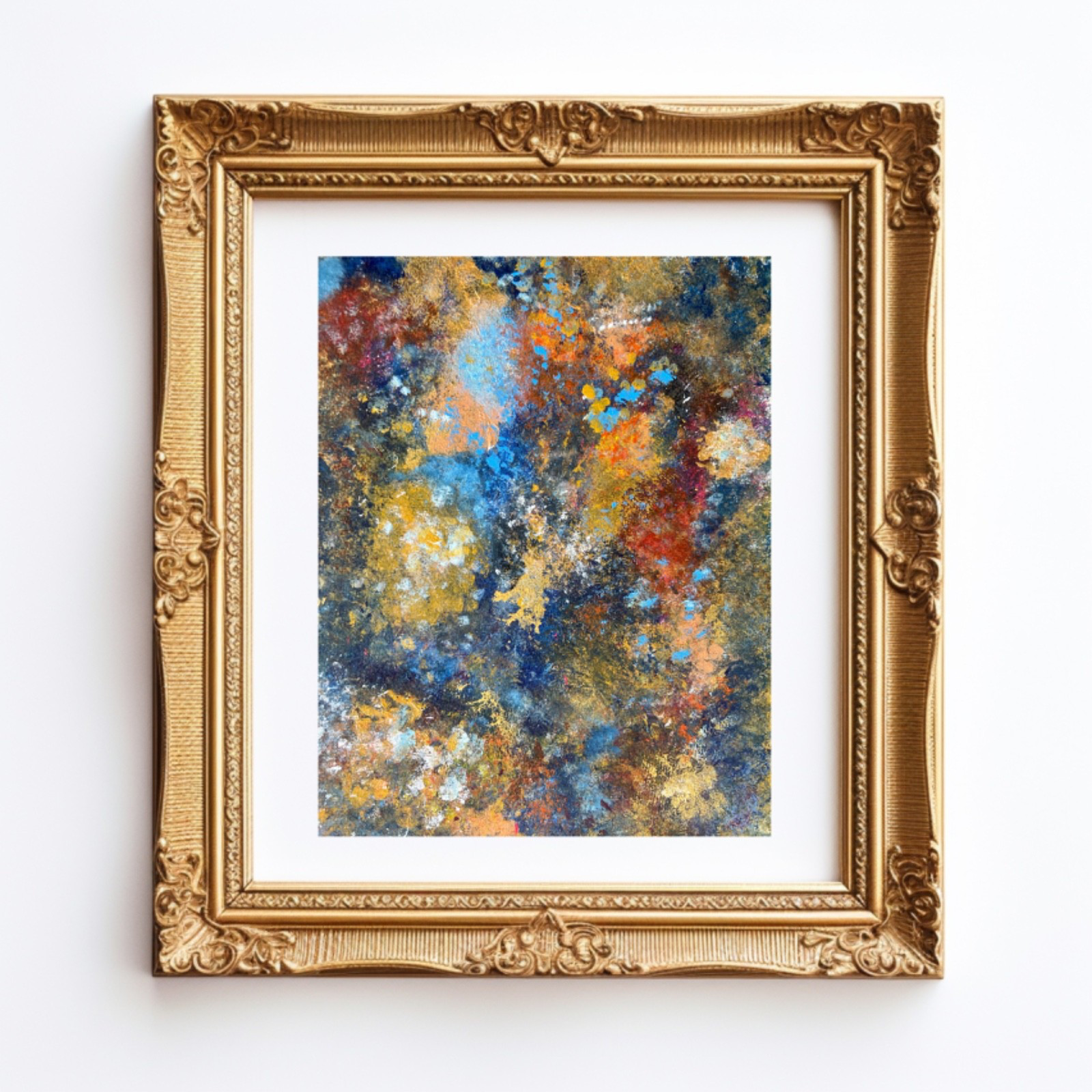 Painting Original Abstract Art Matted 11×14 Modern Wall Decor Acrylic Jimarieart
