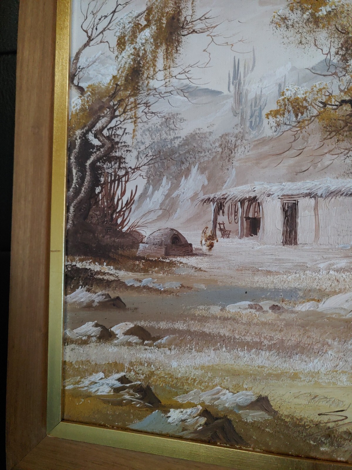 Bernardo Sincich Original Signed Painting Artwork Adobe Southwest Naturalism MCM