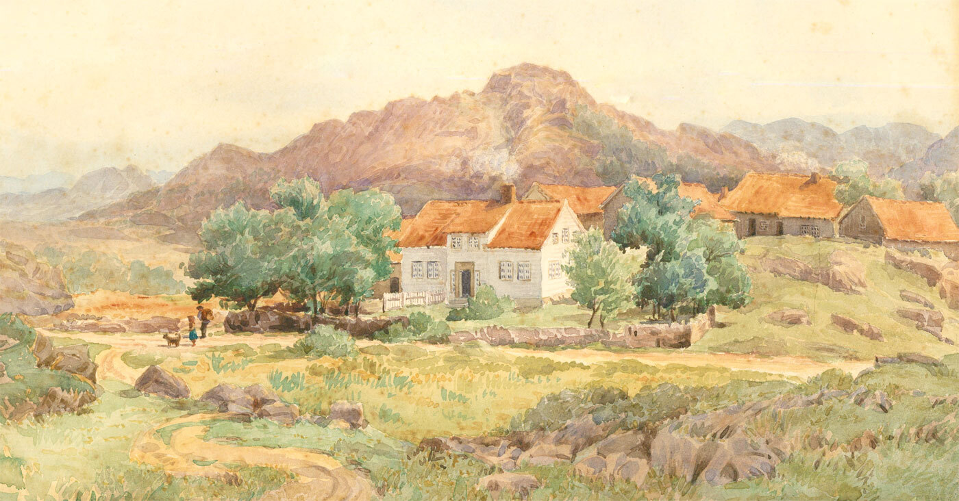 1896 Watercolour – My Surroundings in Norway