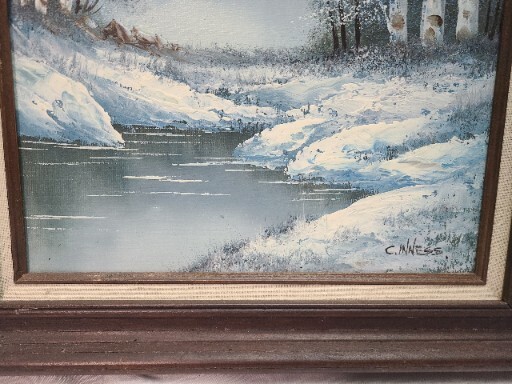 CLARA C INNESS Signed Original Landscape Oil Painting American Artist 1874-1932