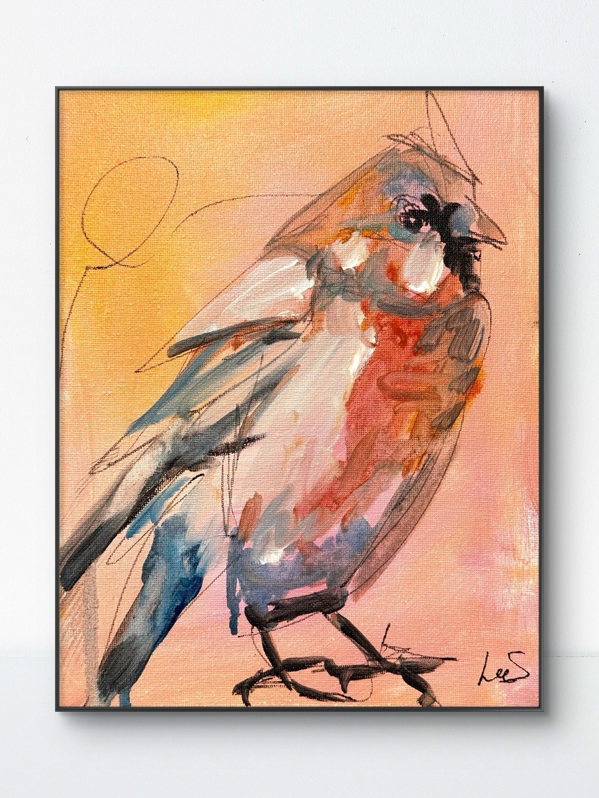 SAMATOWIC Original Abstract Bird Expressionism 8×10 Handmade Signed Fine Art 250