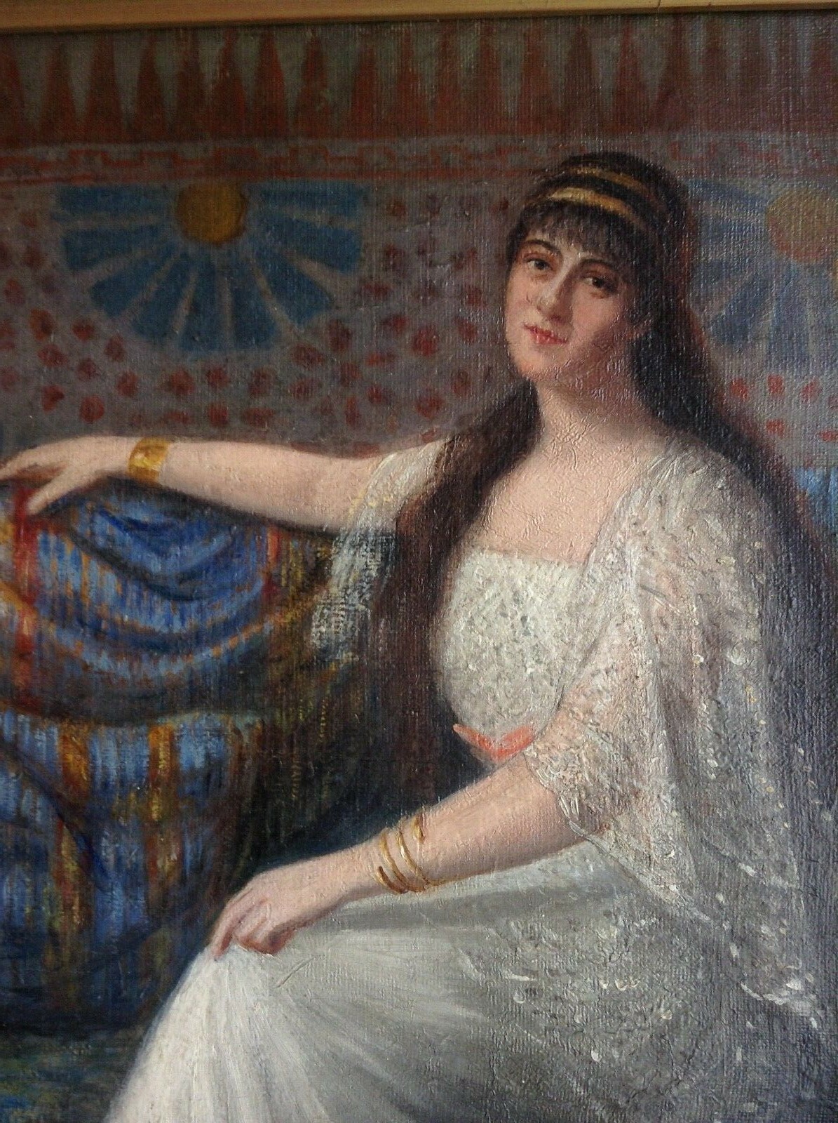 M. CARTAILHAC (1880-1938) SIGNED PRE-RAPHAELITES OIL – PORTRAIT SARAH BERNHARDT