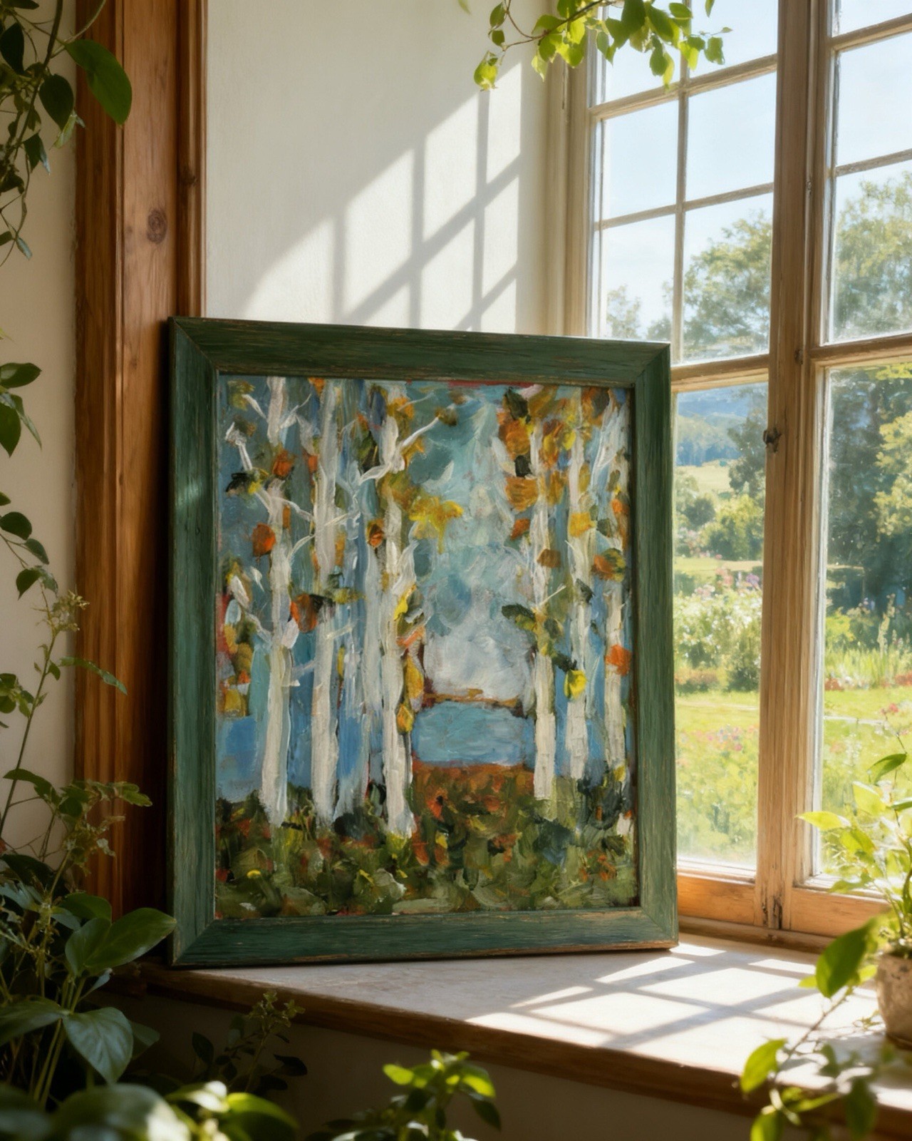 “Forest Standing” painting Сanvas wall-art signed 12×16 Brand New OOAK