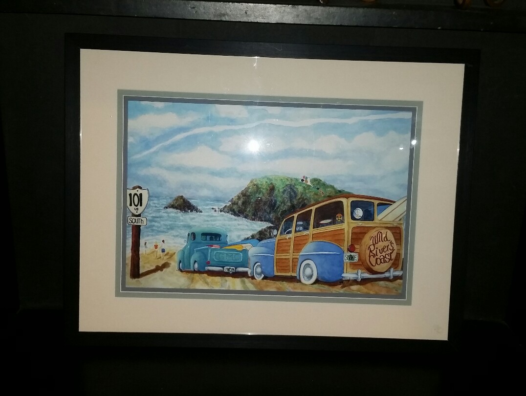 Wild Rivers Coast Oregon Wesr Gmc Jimmy Woody Water Color Surfing 101 US South