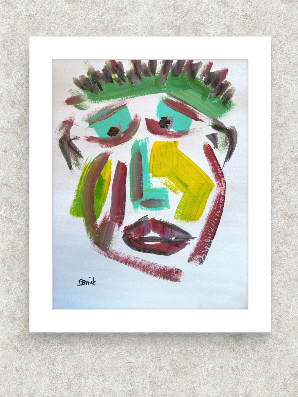 Original Abstract Painting on Paper 9×12 Expressionist Art Color Study