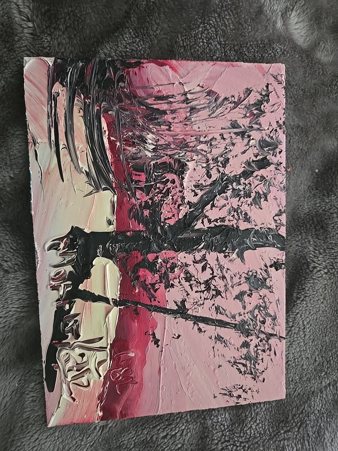 Morris Katz Original Painting 5×7 Signed 1982
