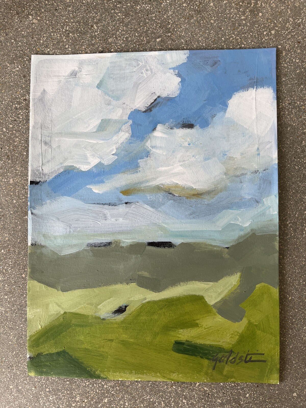 Contemporary Abstract Landscape Original Painting Signed Collectible Fine Art