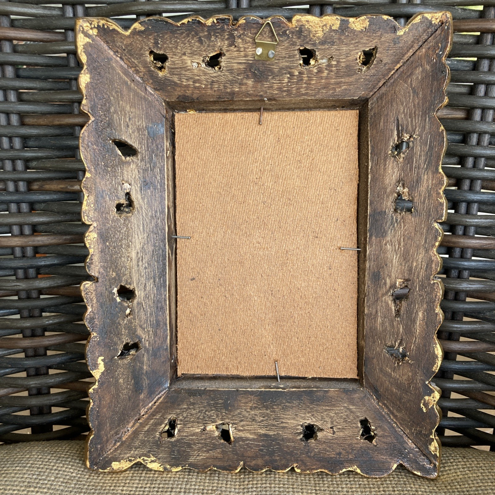Cusco School of Art Revival Retablo Archangel Gold Gilt Wood Frame
