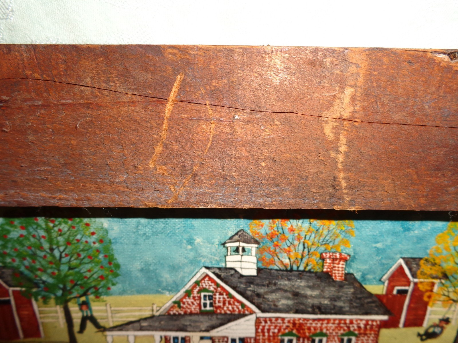 Dolores Hackenberger Oil on Board Amish One Room School House, Signed