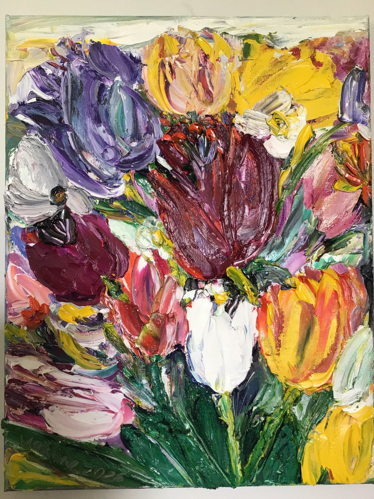 Tulips 2. Original Oil Pairing