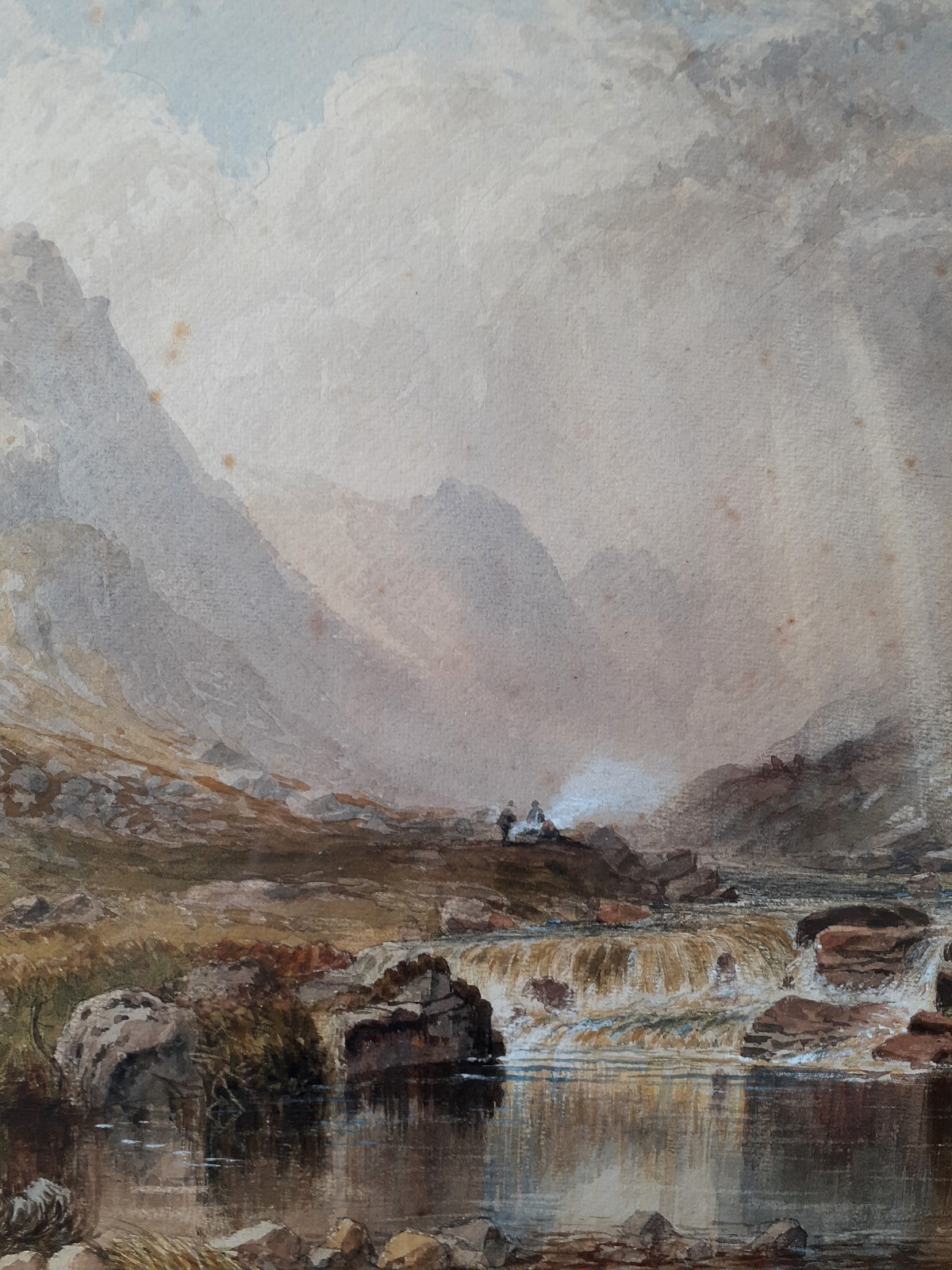 Original Philip Mitchell watercolor 1868, 20.5 by 13.5 inches