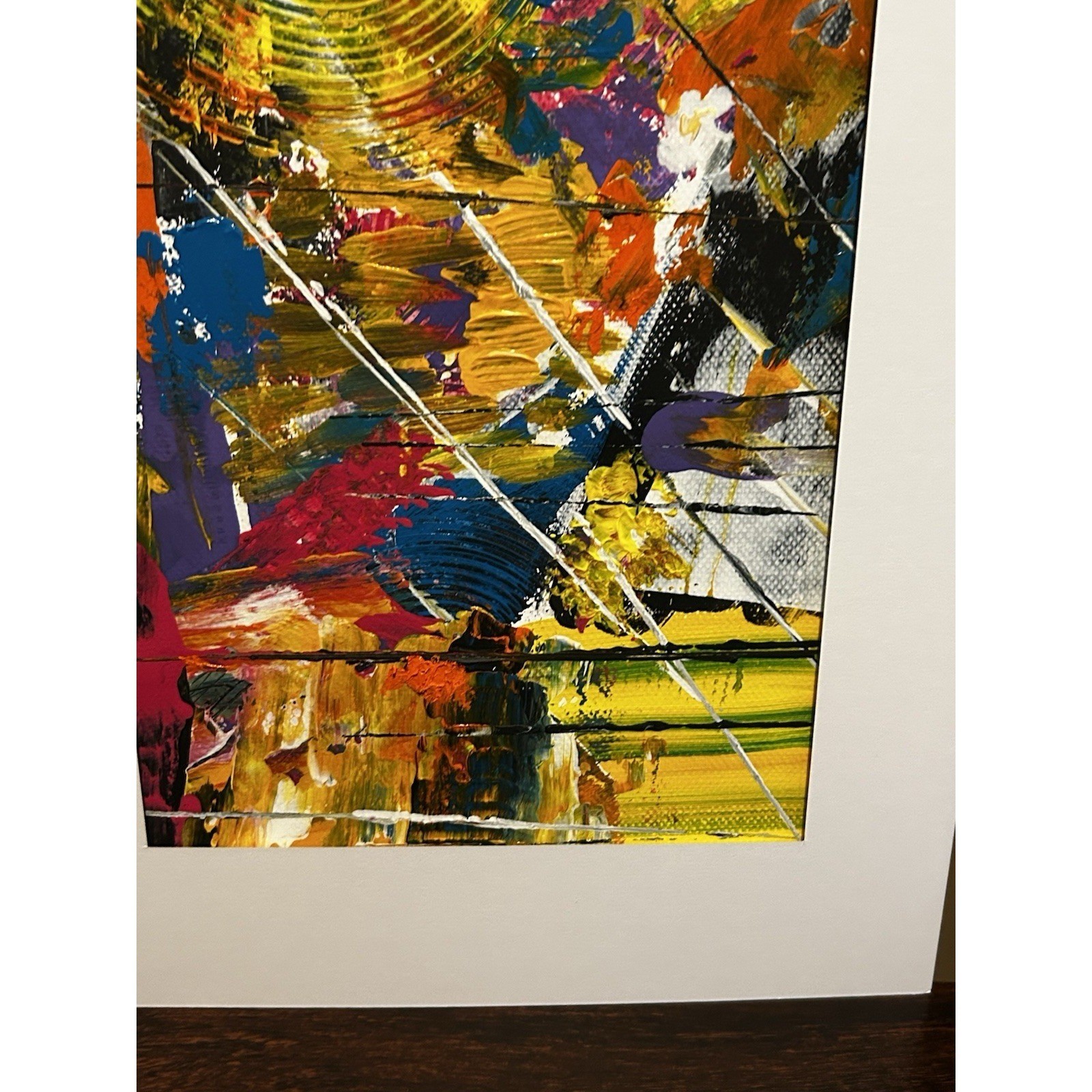 Jodiann Post Paper Painting Acrylic Modern Art Matte Abstract Titled Vertigo
