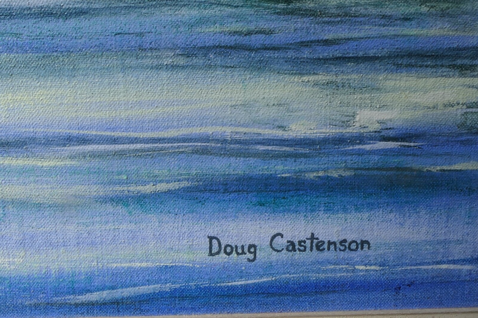 ARTIST SIGNED DOUG CASTENSON OIL PAINTING UNITED STATES MIDWEST WATERMILL