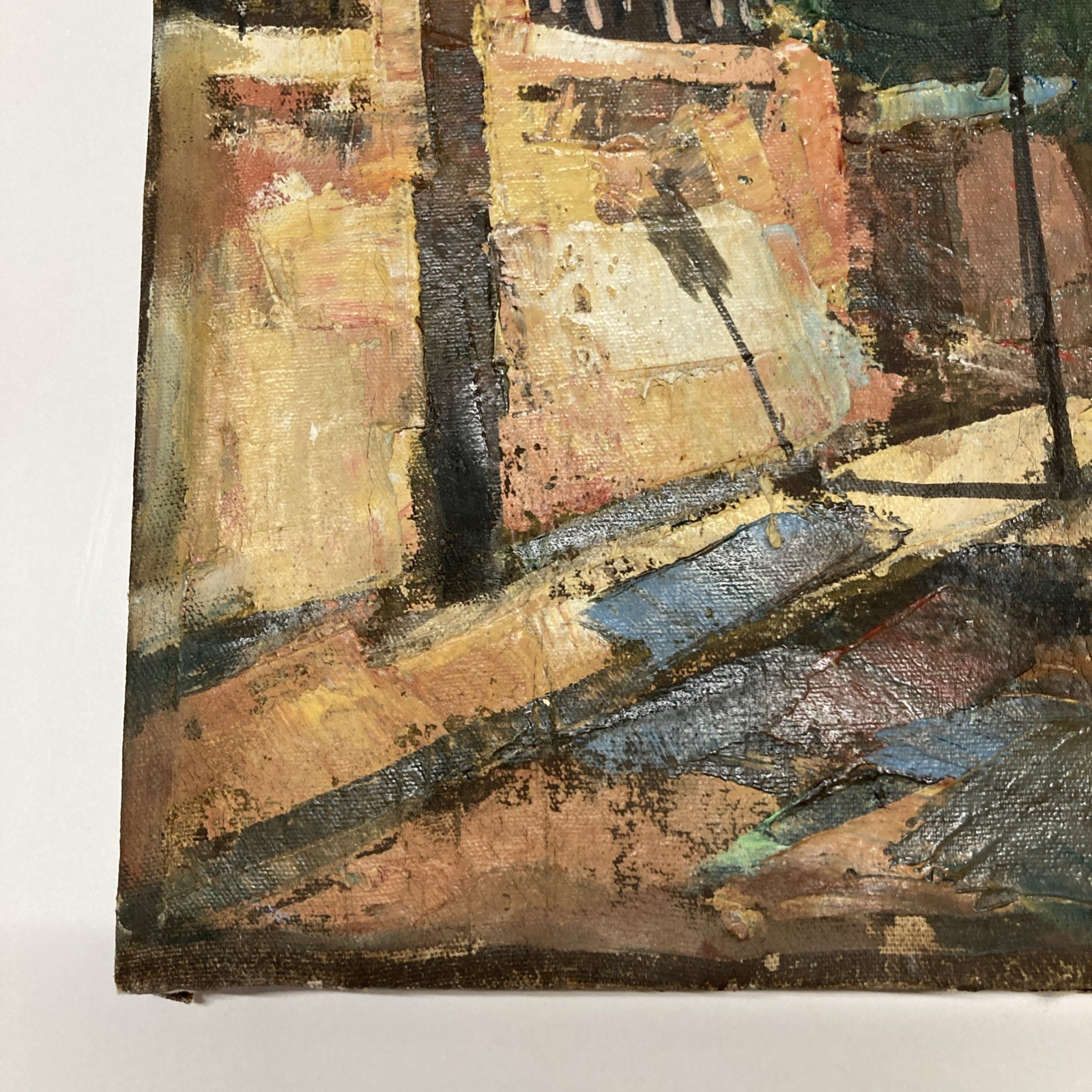 Kubur Spiro, “ Paris” . Vintage Stretched Original Oil Painting On canvas.