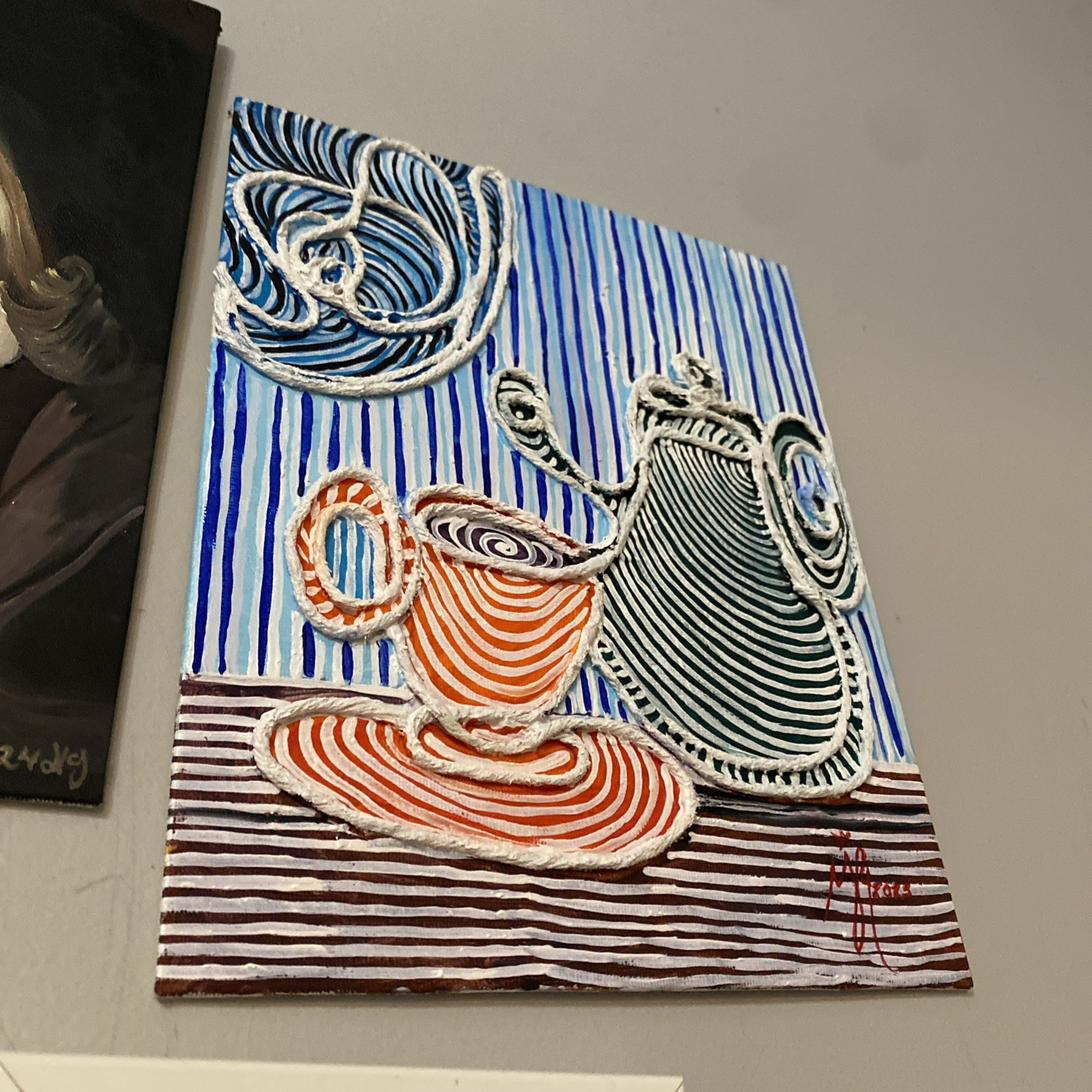 Oil On Canvas And Collage Technique By MJRecinos